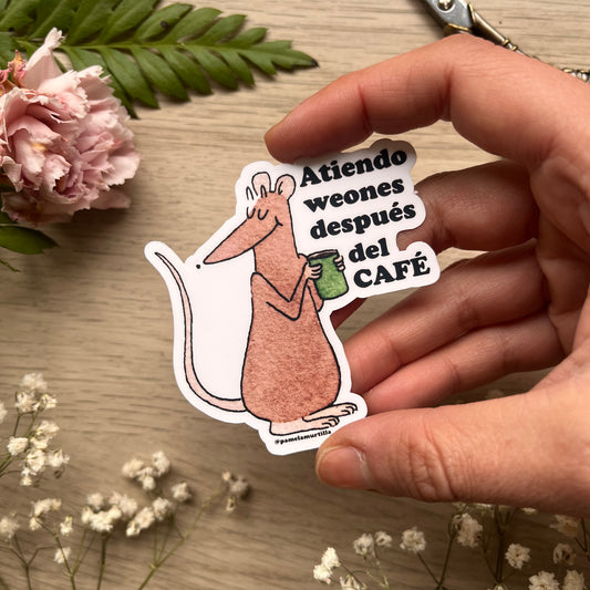 Sticker Waterproof Después del café