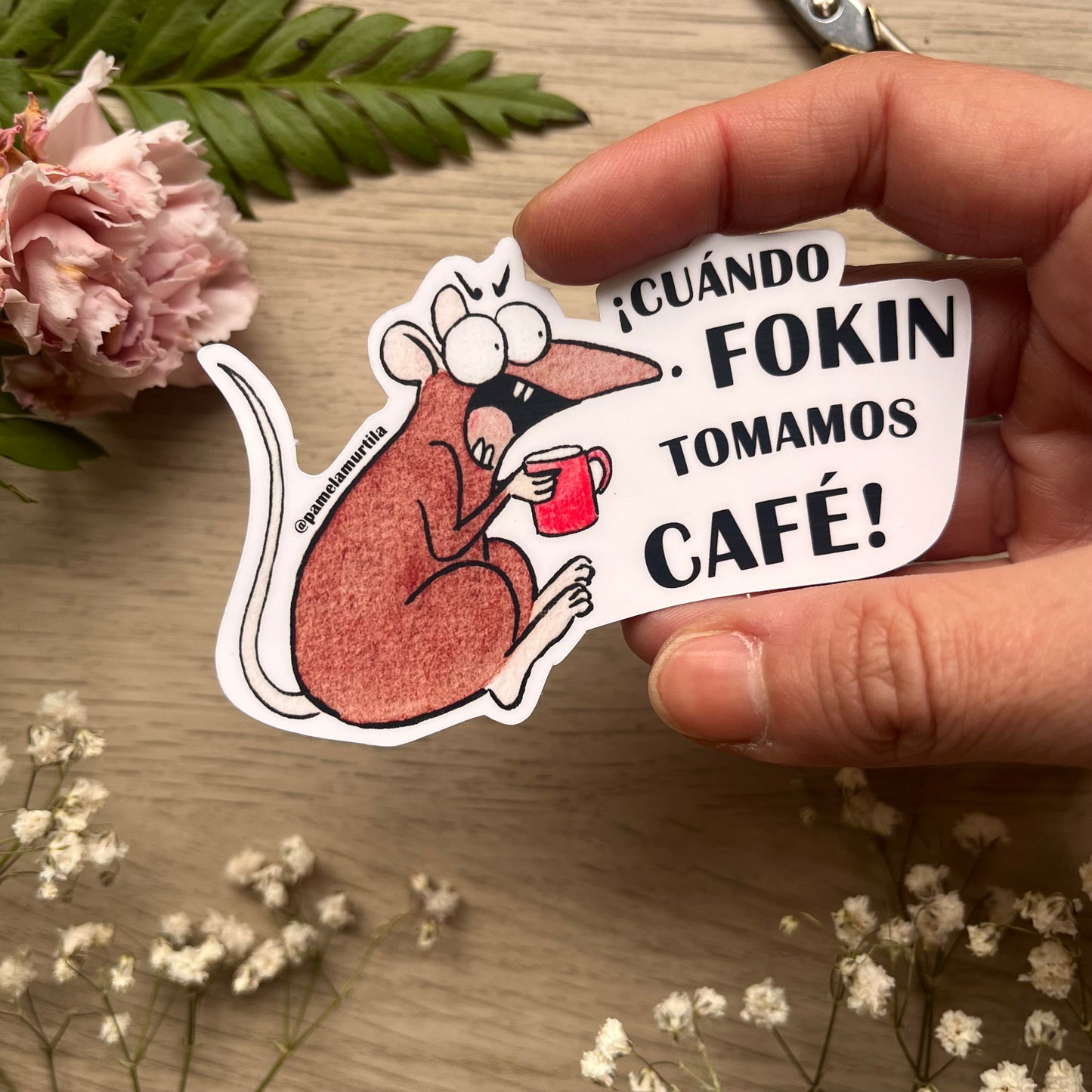 Sticker Waterproof Fokin Café