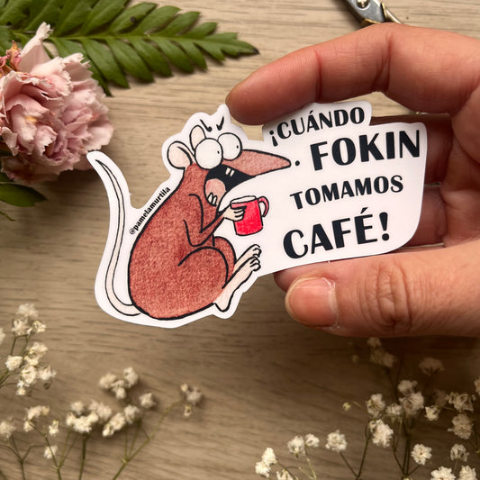 Sticker Waterproof Fokin Café