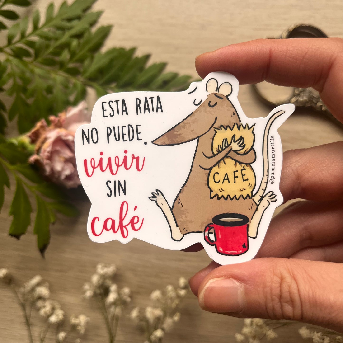 Sticker Waterproof Vivir sin café