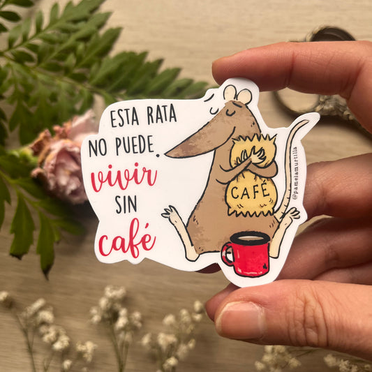 Sticker Waterproof Vivir sin café