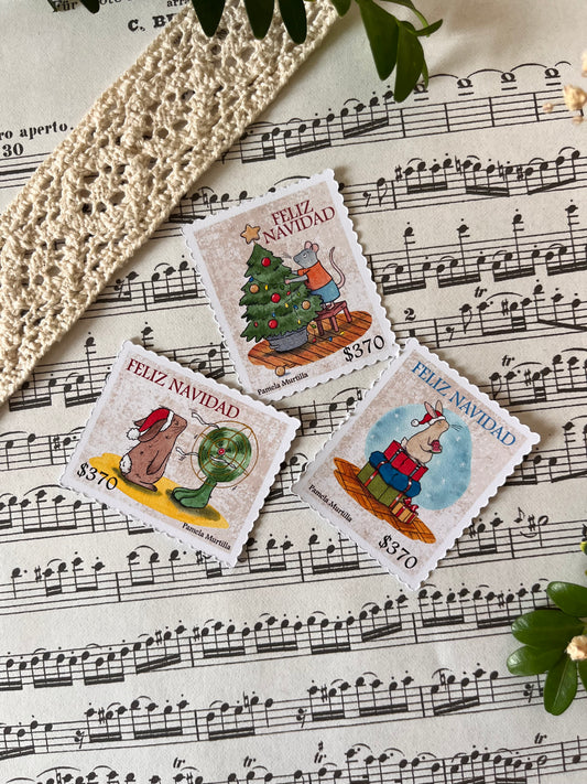 Estampillas navideñas