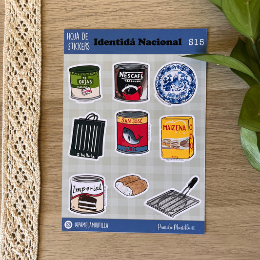 S15 Hoja de Stickers Identidá Nacional